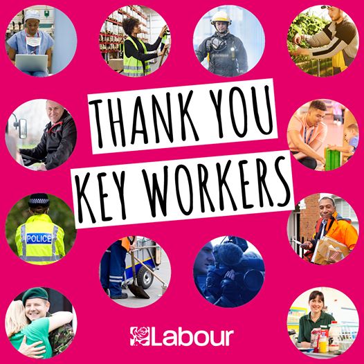 "Thank you key workers" poster