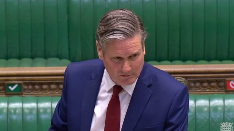 Keir Starmer speaking in the chamber of the House of Commons